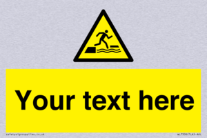 Custom Warning falling into water when stepping on or off a floating surface